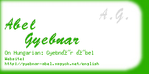 abel gyebnar business card